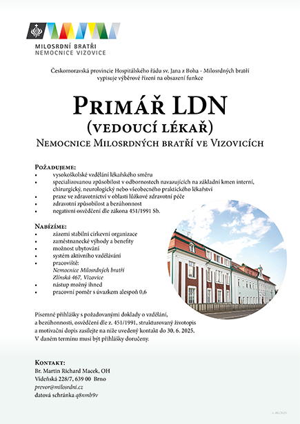 2025-06-02-NMB Vizovice - pracovní inzerát ŘEDITEL-PRIMÁŘ – mini